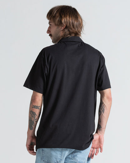 Camiseta Polo Volcom Corporate Preta