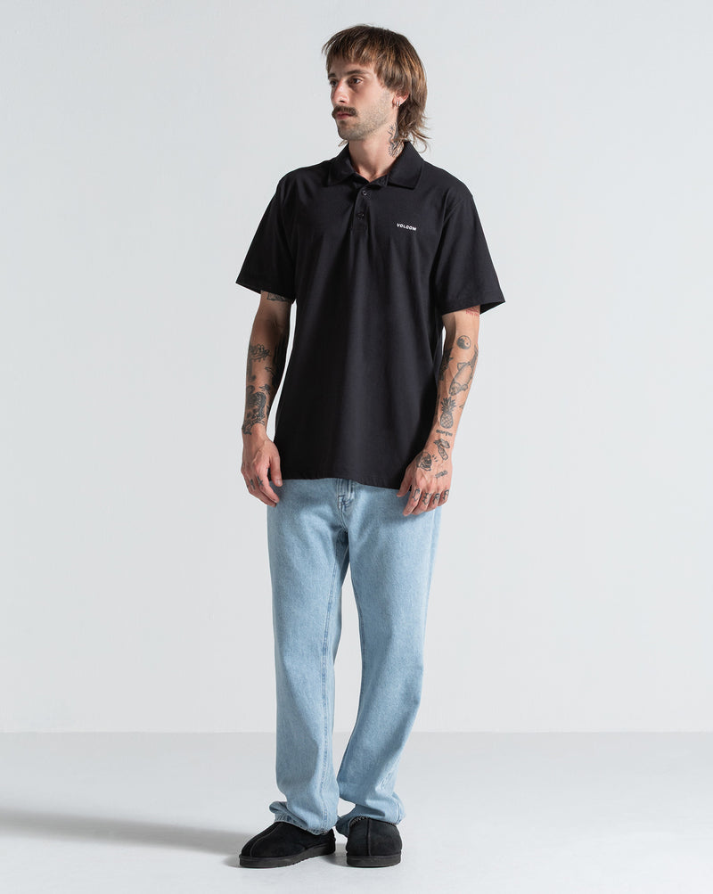 Camiseta Polo Volcom Corporate Preta