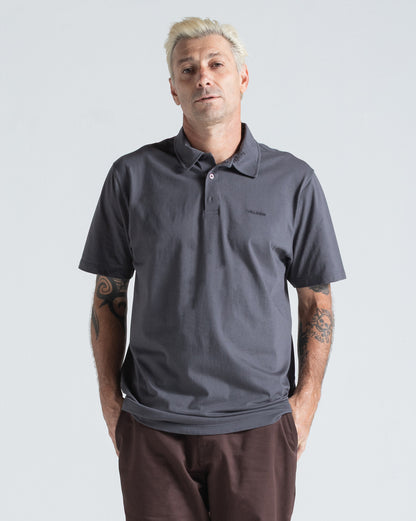 Camiseta Polo Volcom Corporate Cinza Chumbo
