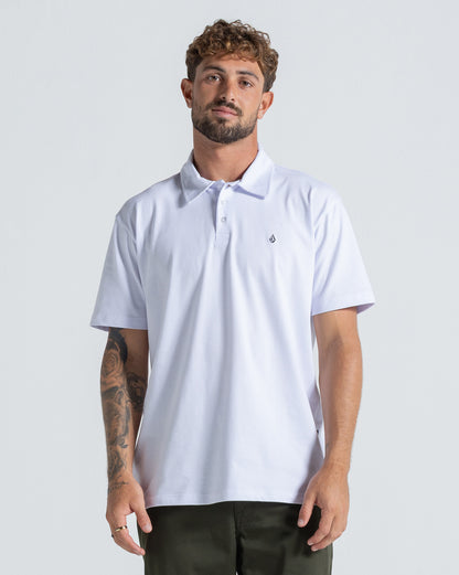 Camisa Polo Volcom Classic Stone Branca