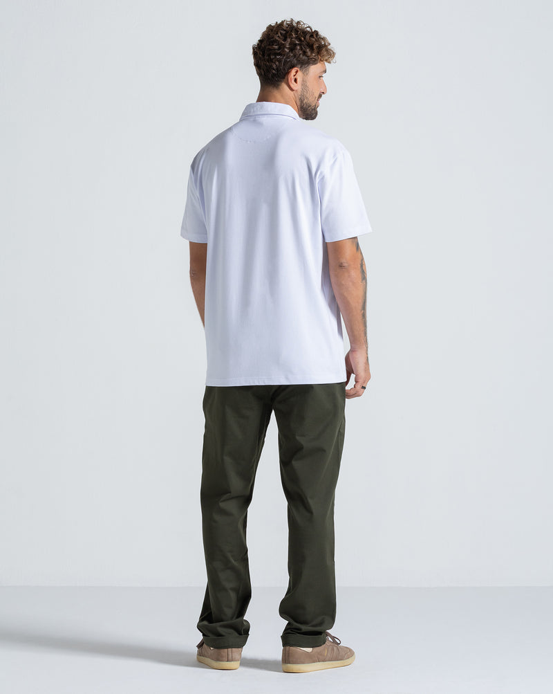 Camisa Polo Volcom Classic Stone Branca