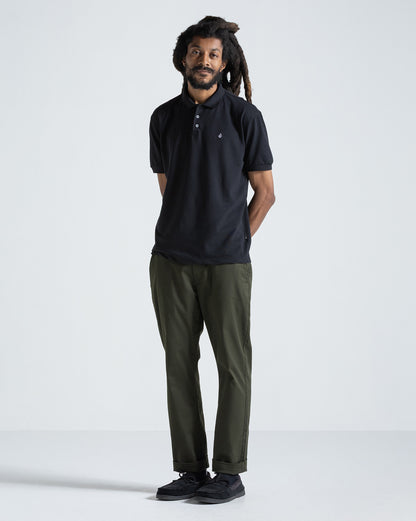 Camisa Polo Volcom Classic Stone Preta