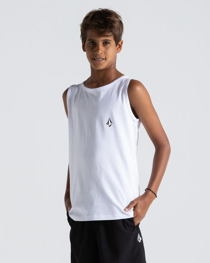 Regata Volcom Iconic Stone Juvenil Branca