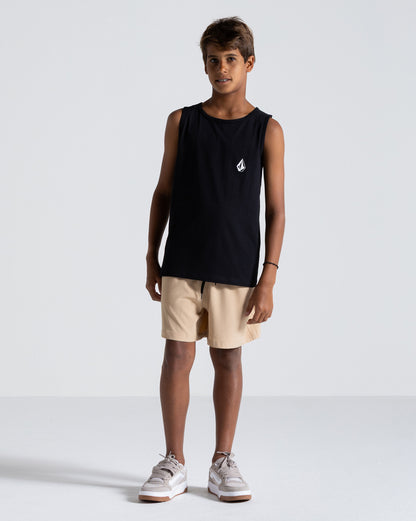 Regata Volcom Iconic Stone Juvenil Preta