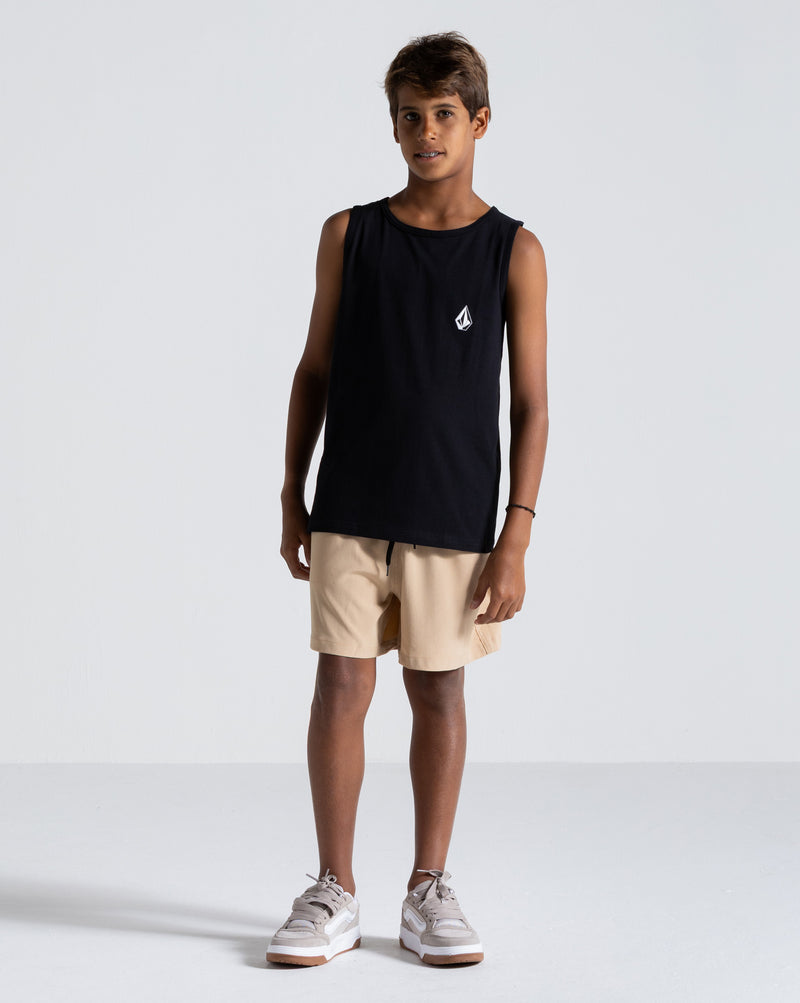 Regata Volcom Iconic Stone Juvenil Preta