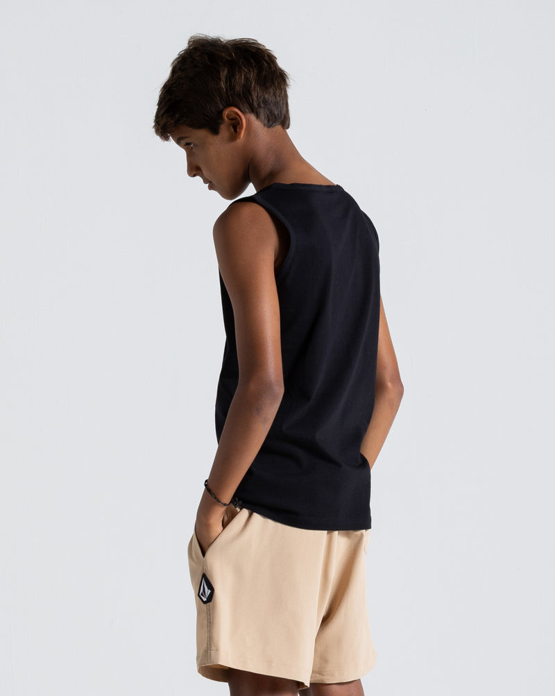 Regata Volcom Iconic Stone Juvenil Preta