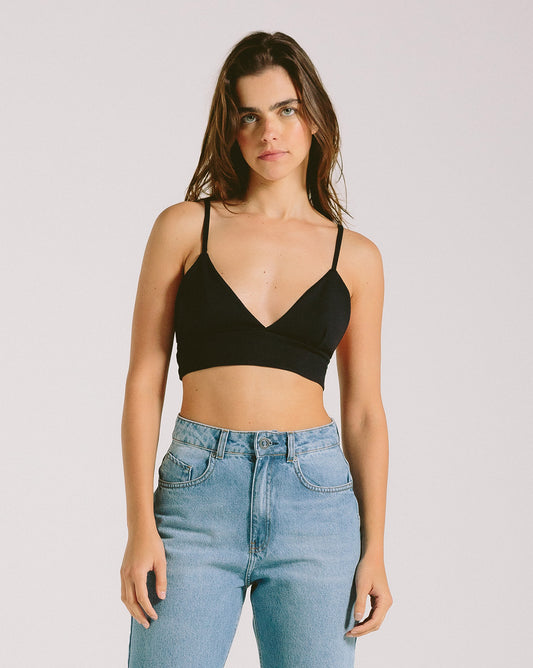 Top Volcom Single Stone Preto