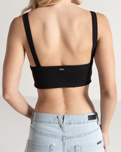 Top Volcom Riptide Preto