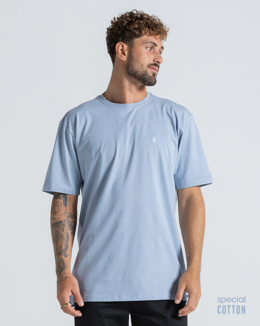 Camiseta Especial Volcom Corp Stone Azul Claro
