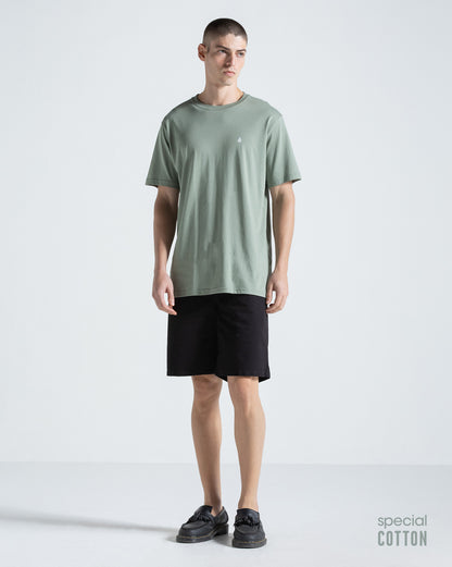 Camiseta Especial Volcom Corp Stone Verde Oliva