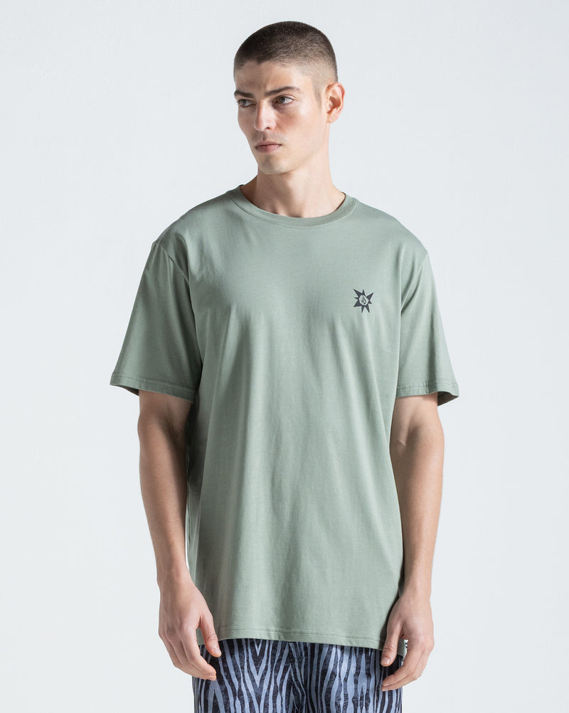 Camiseta Especial Volcom Slant Stone Verde Oliva
