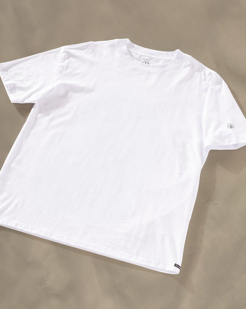 Camiseta Comfort Fit Volcom Circle Solid Branca