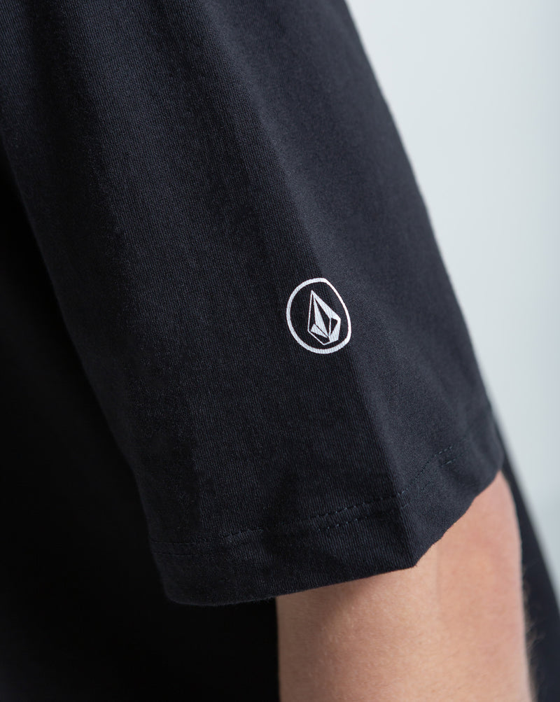Camiseta Comfort Fit Volcom Circle Solid Preta