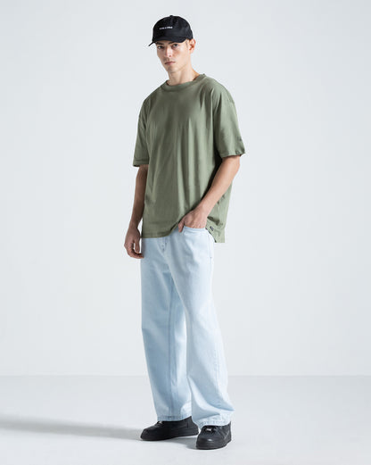 Camiseta Comfort Fit Volcom Circle Solid Verde Claro