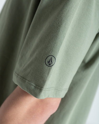 Camiseta Comfort Fit Volcom Circle Solid Verde Claro