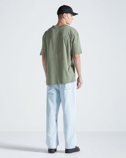 Camiseta Comfort Fit Volcom Circle Solid Verde Claro