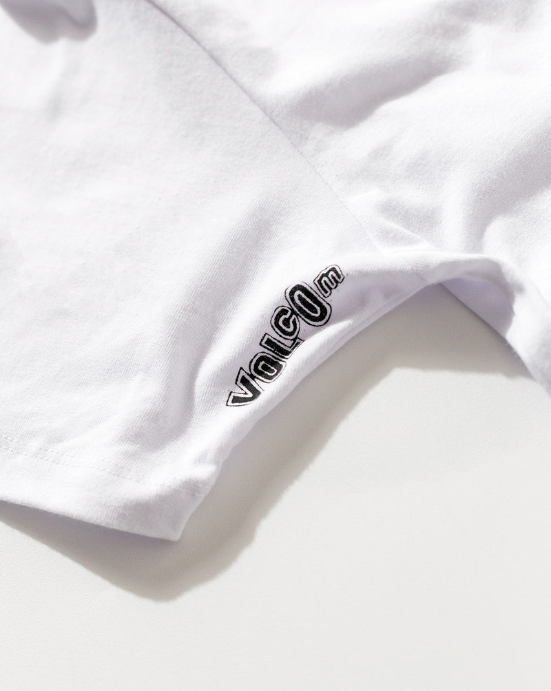 Camiseta Comfort Fit Volcom Pistol Stone Branca