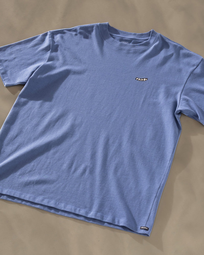 Camiseta Comfort Fit Volcom Pistol Stone Azul Escuro