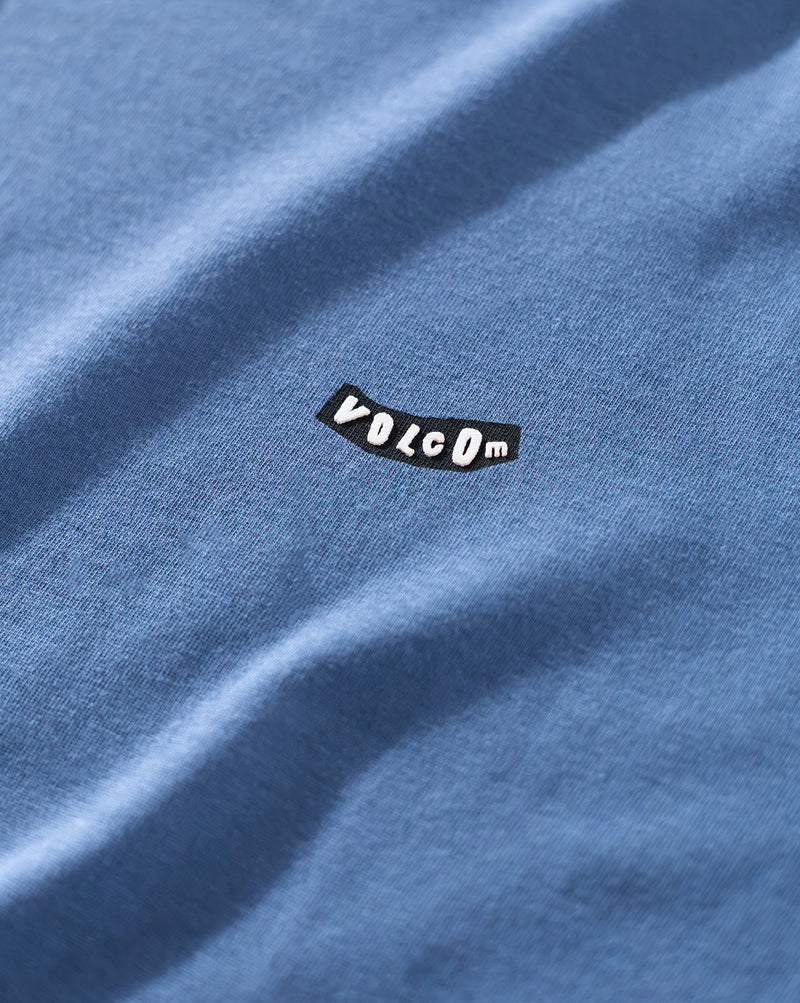 Camiseta Comfort Fit Volcom Pistol Stone Azul Escuro