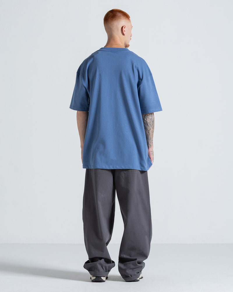 Camiseta Comfort Fit Volcom Pistol Stone Azul Escuro