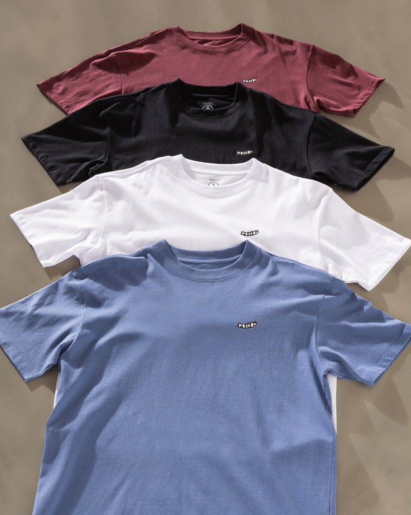 Camiseta Comfort Fit Volcom Pistol Stone Azul Escuro