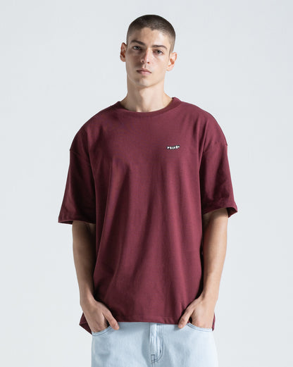 Camiseta Comfort Fit Volcom Pistol Stone Bordô