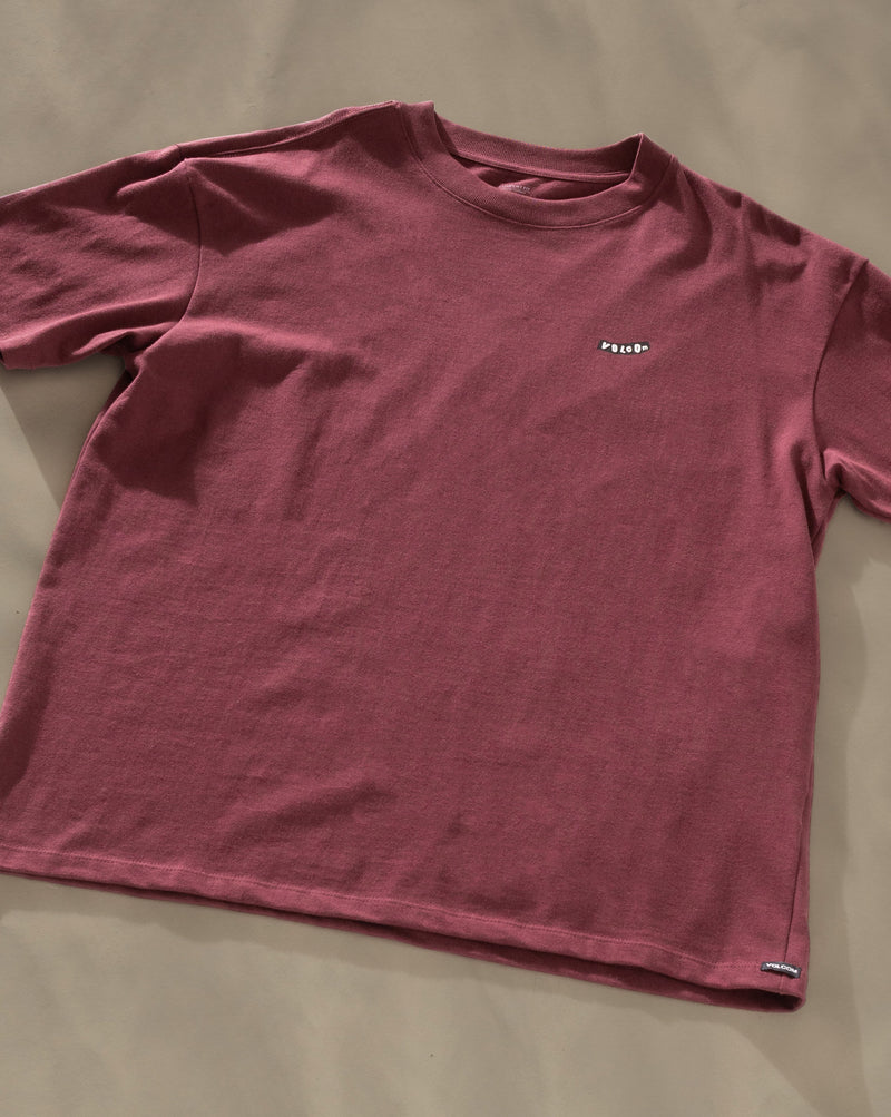 Camiseta Comfort Fit Volcom Pistol Stone Bordô