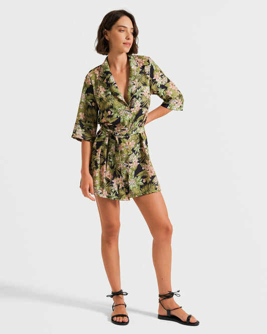 Vestido Volcom Frondly Fire Cover Up Floral