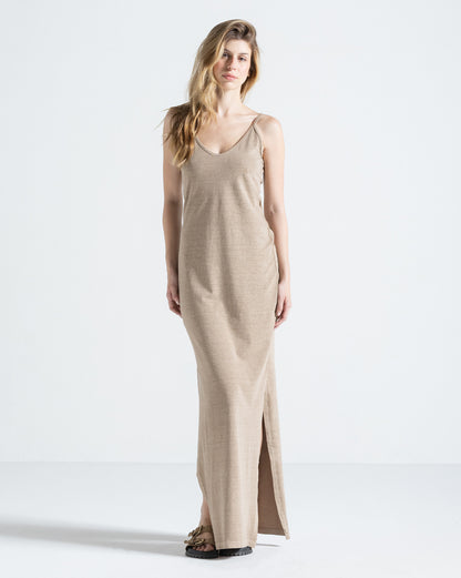 Vestido Volcom Stone Wash Bege