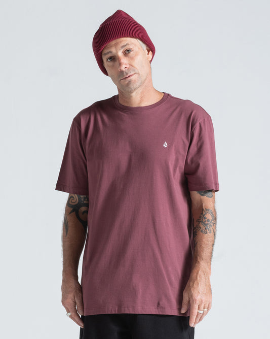 Camiseta Regular Volcom Stone Blanks Bordô