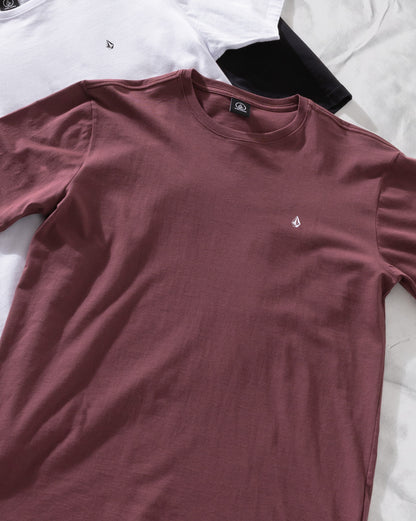 Camiseta Regular Volcom Stone Blanks Bordô