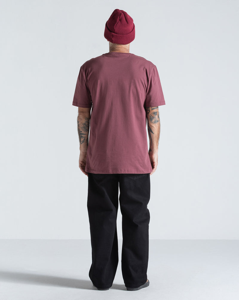 Camiseta Regular Volcom Stone Blanks Bordô